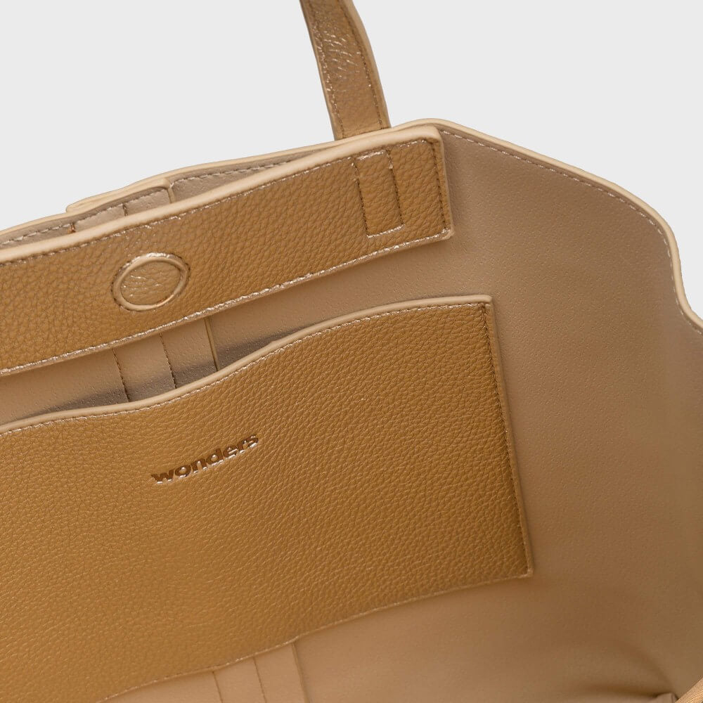 Wonders Gold Tote Bag Two straps