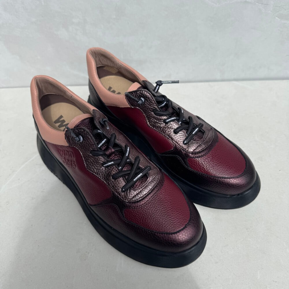 Wonders Roma 30 Leather Trainer A-3630-WINE