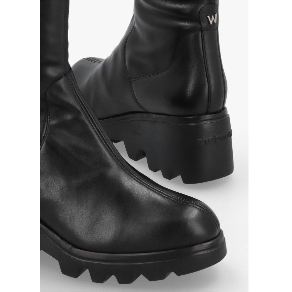 Wonders Toronto G-7031 Black Leather Knee High Boots