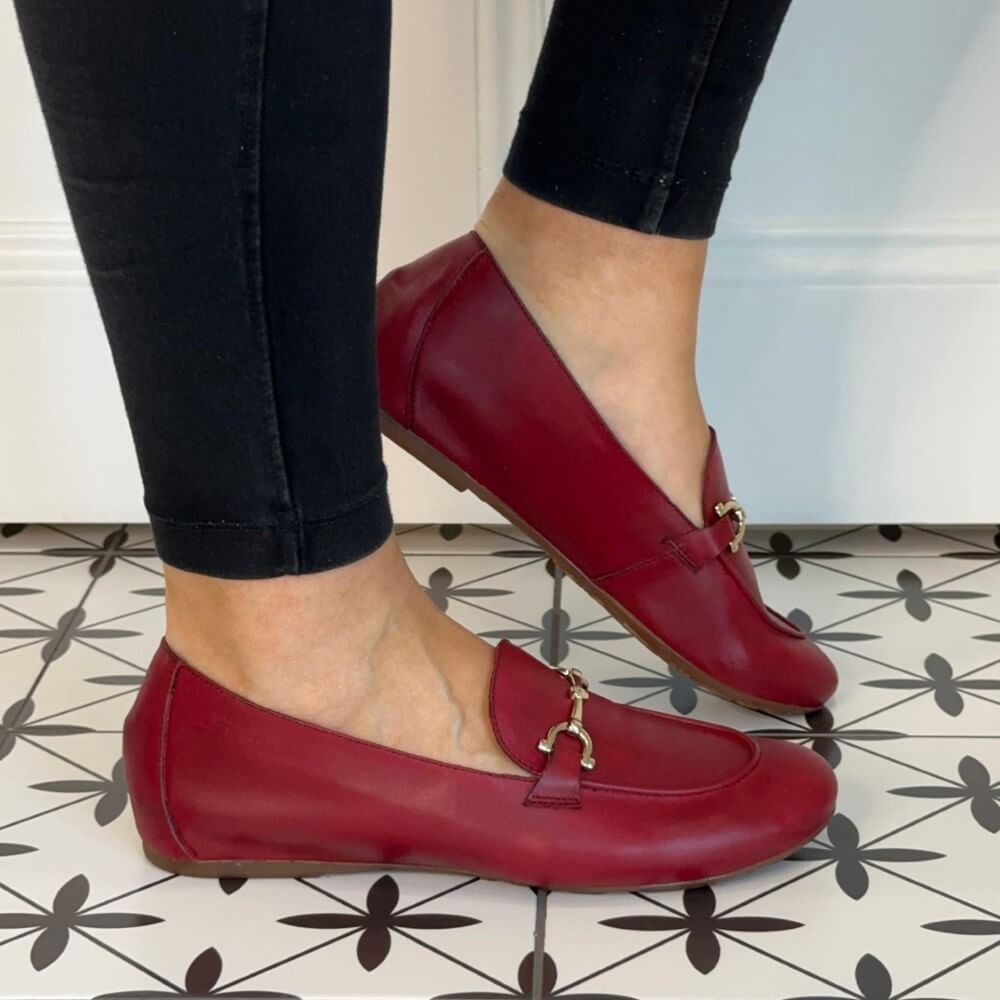 Wonders Grace 11 Leather Loafer A-4111-RED