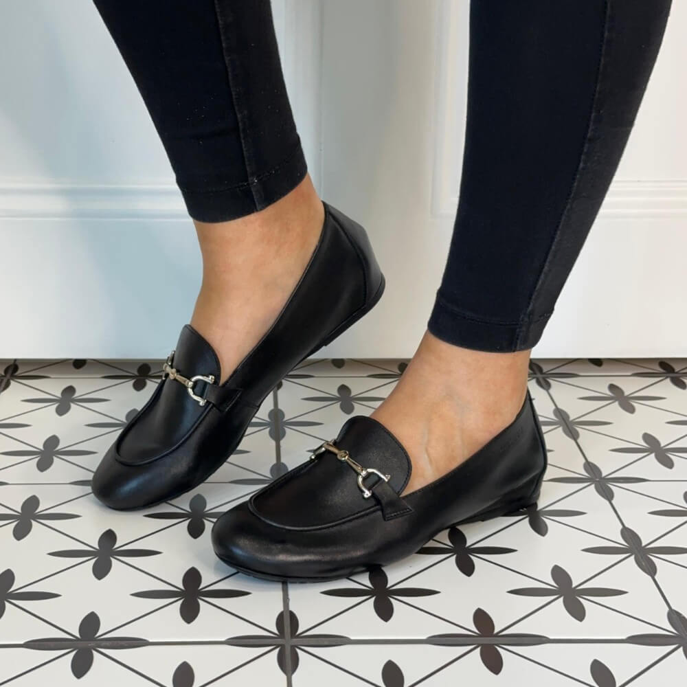 Wonders A-4111 Grace 11 loafer-style ballerinas with a hidden wedge