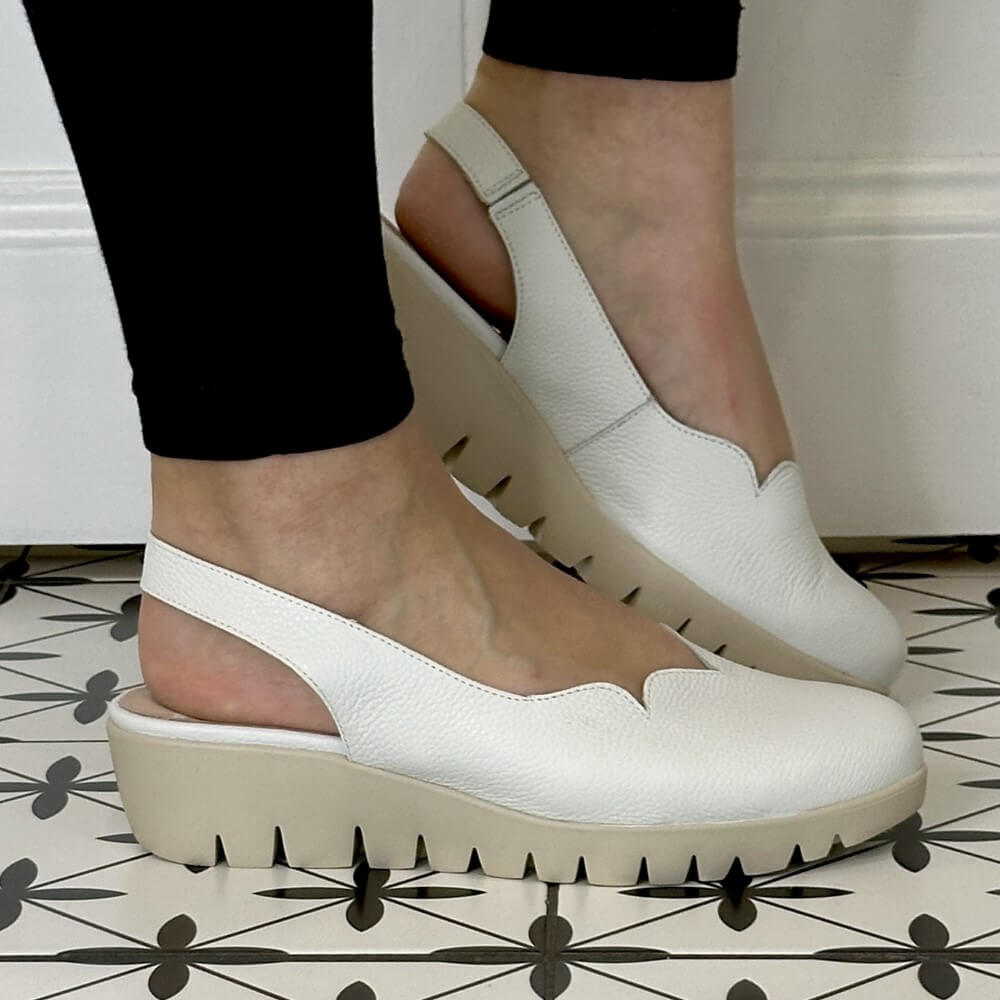 Wedge Shoes Wonders Fly Memory Gel Shoes Wonders C-33100 Nude