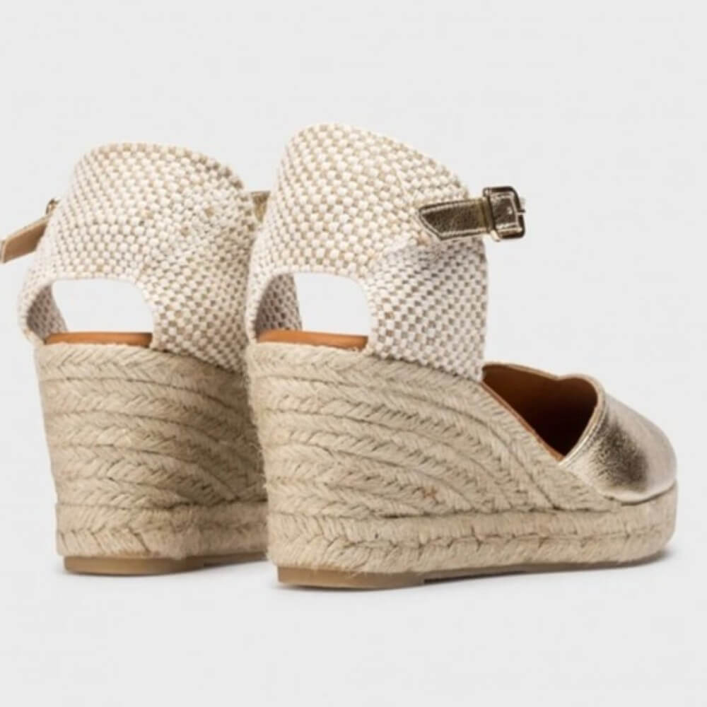 Wonders Sinai 85 Espadrille YD-SI685 Champagne Gold Leather