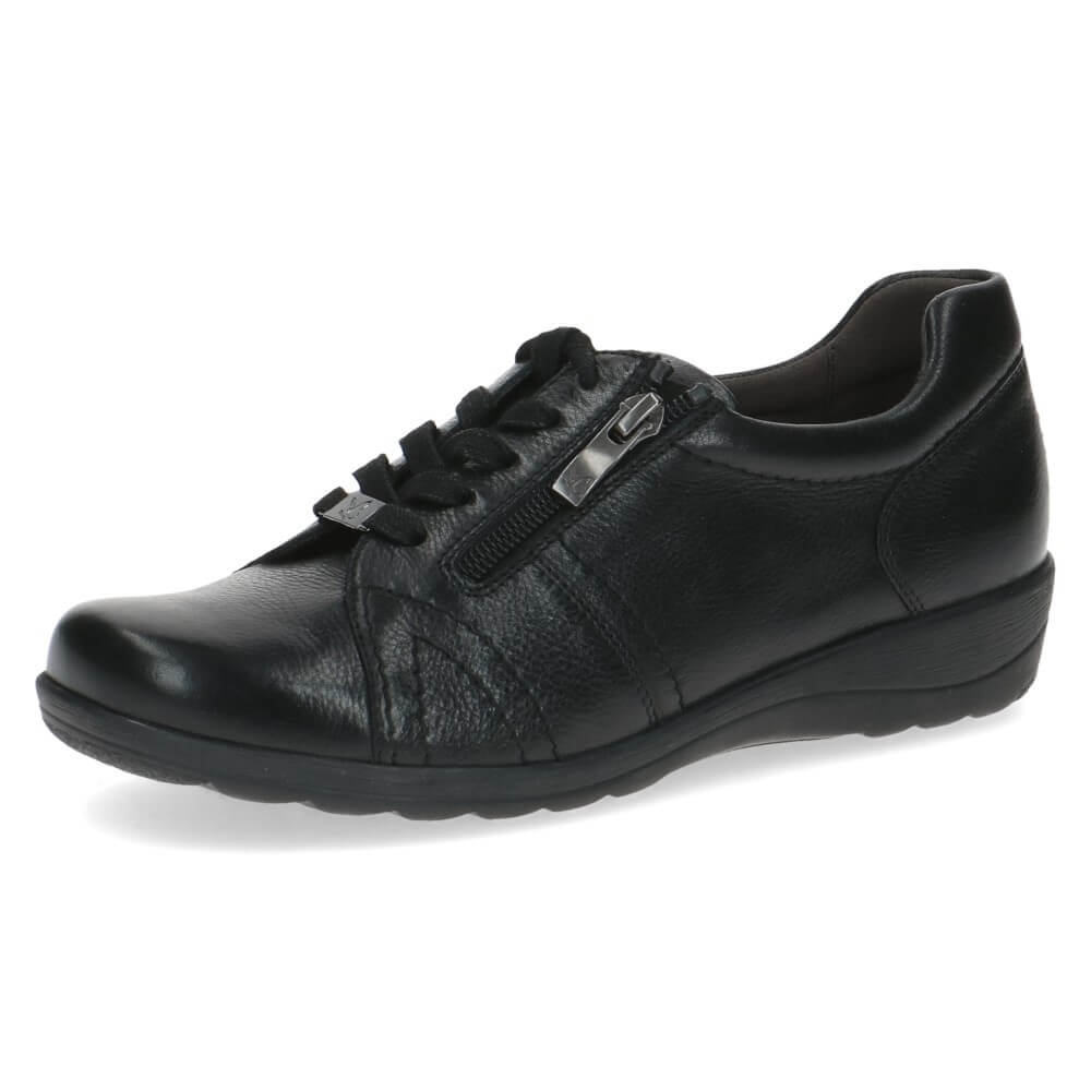 Caprice 9-23300 Leather Lace-up-BLACK