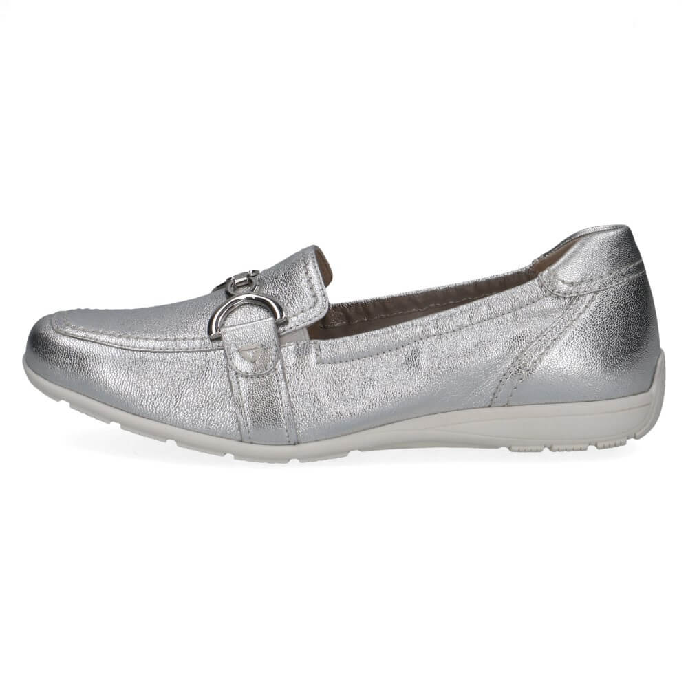 Caprice 9-24650 Leather Pump-SILVER