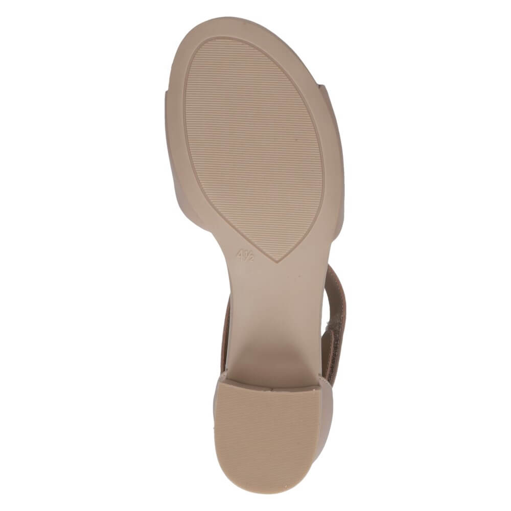 Caprice 9-28212 Leather Sandal-BEIGE