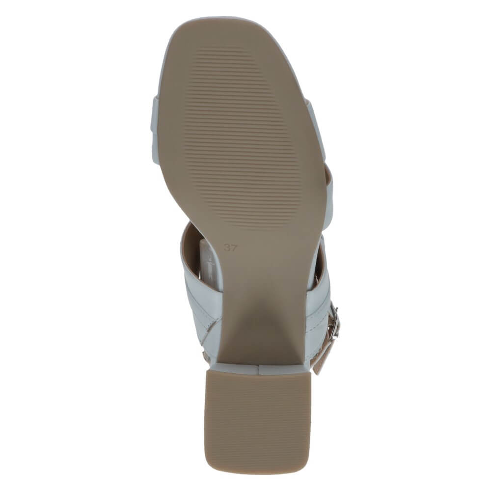 Caprice Block Heel Sandal 9-28301-WHITE