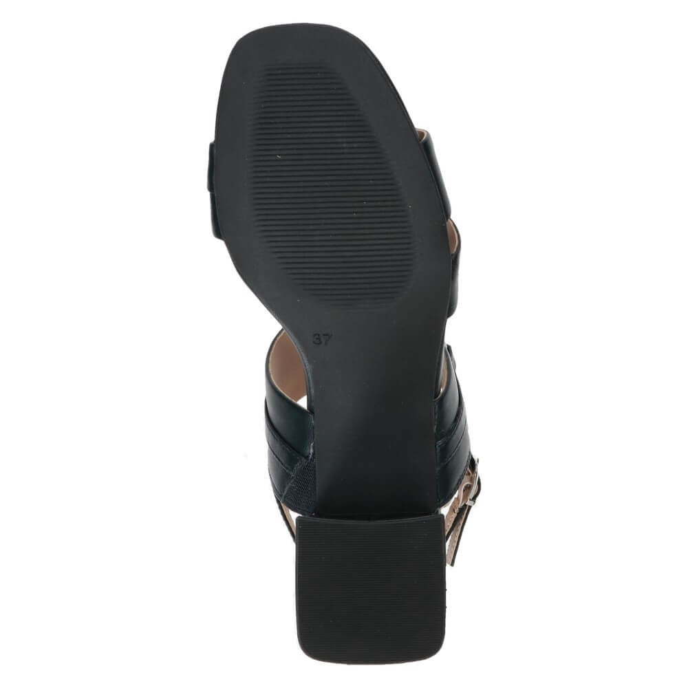 Caprice 9-28301 Block Heel Sandal Navy Leather