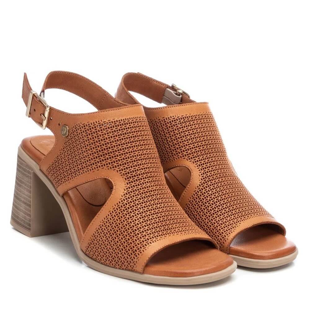 Carmela 161615 Block Heel Sandal-CAMEL