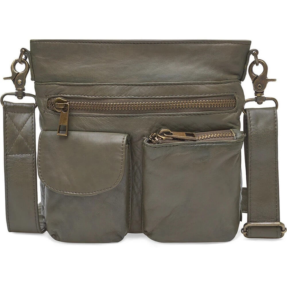 Depeche Leather Crossbody 15350-ARMY GREEN