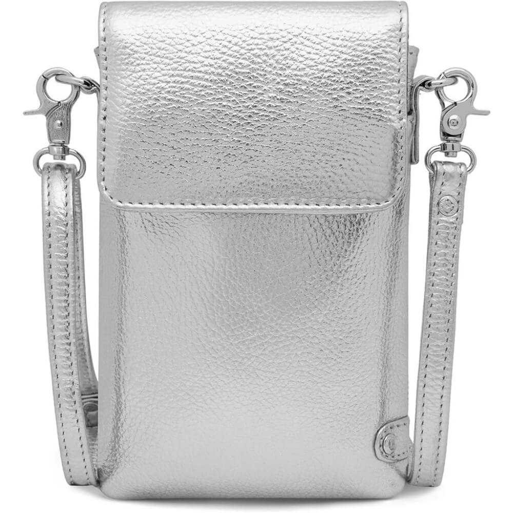 Depeche Leather Mobile Bag 16044-SILVER