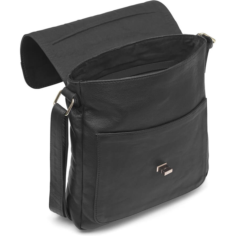 Depeche Leather Shoulder Bag 16294-BLACK