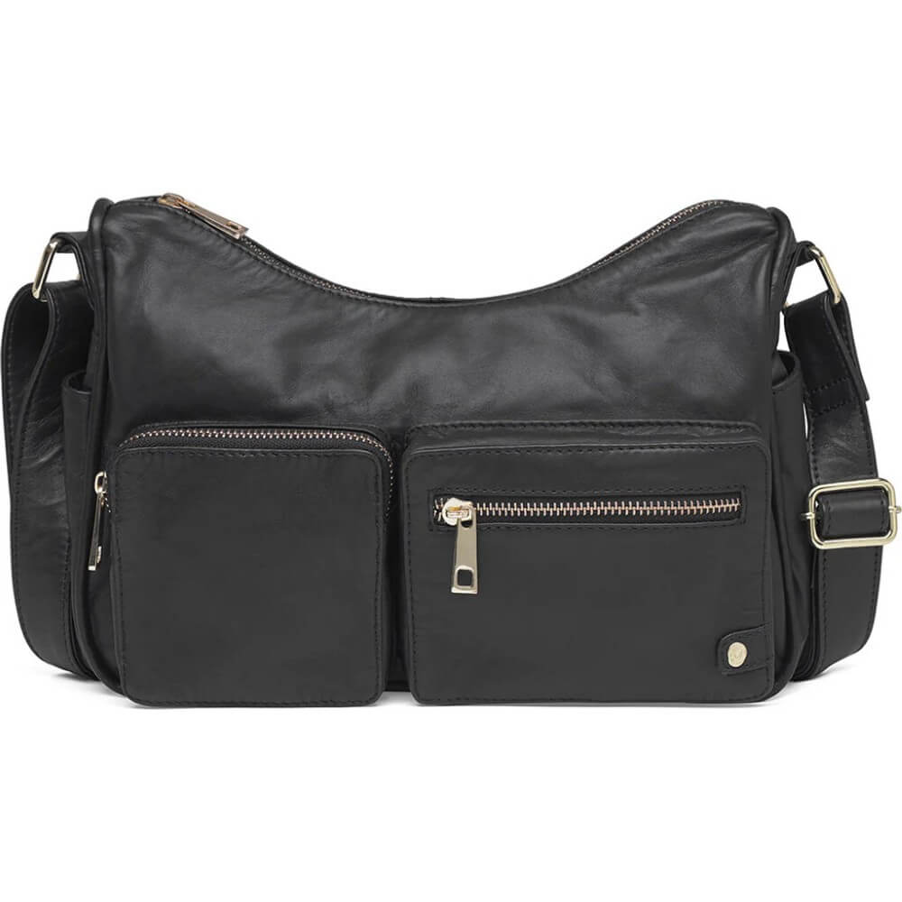 Depeche Leather Shoulder Bag 16278-BLACK GOLD