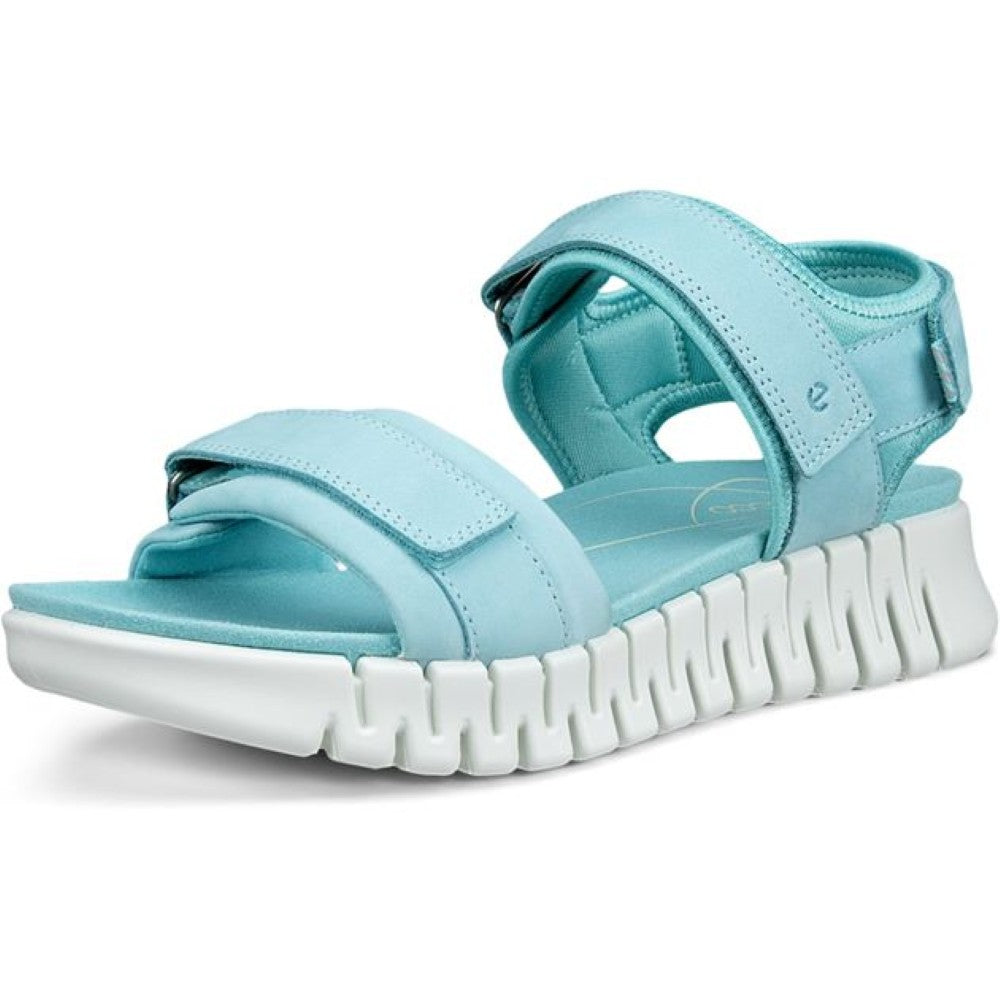 Ecco Gruuv Sol Nubuck Leather Sandal 206903 -AQUAMARINE