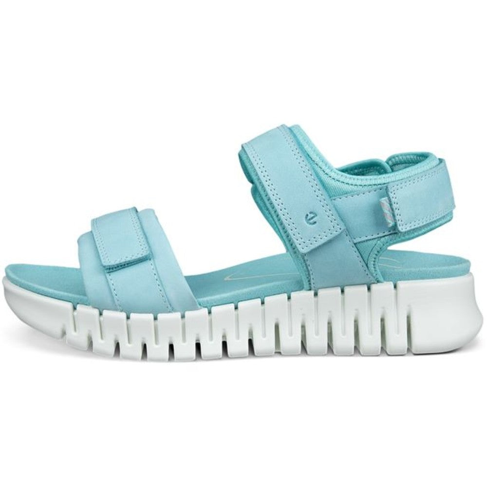 Ecco Gruuv Sol Nubuck Leather Sandal 206903 -AQUAMARINE