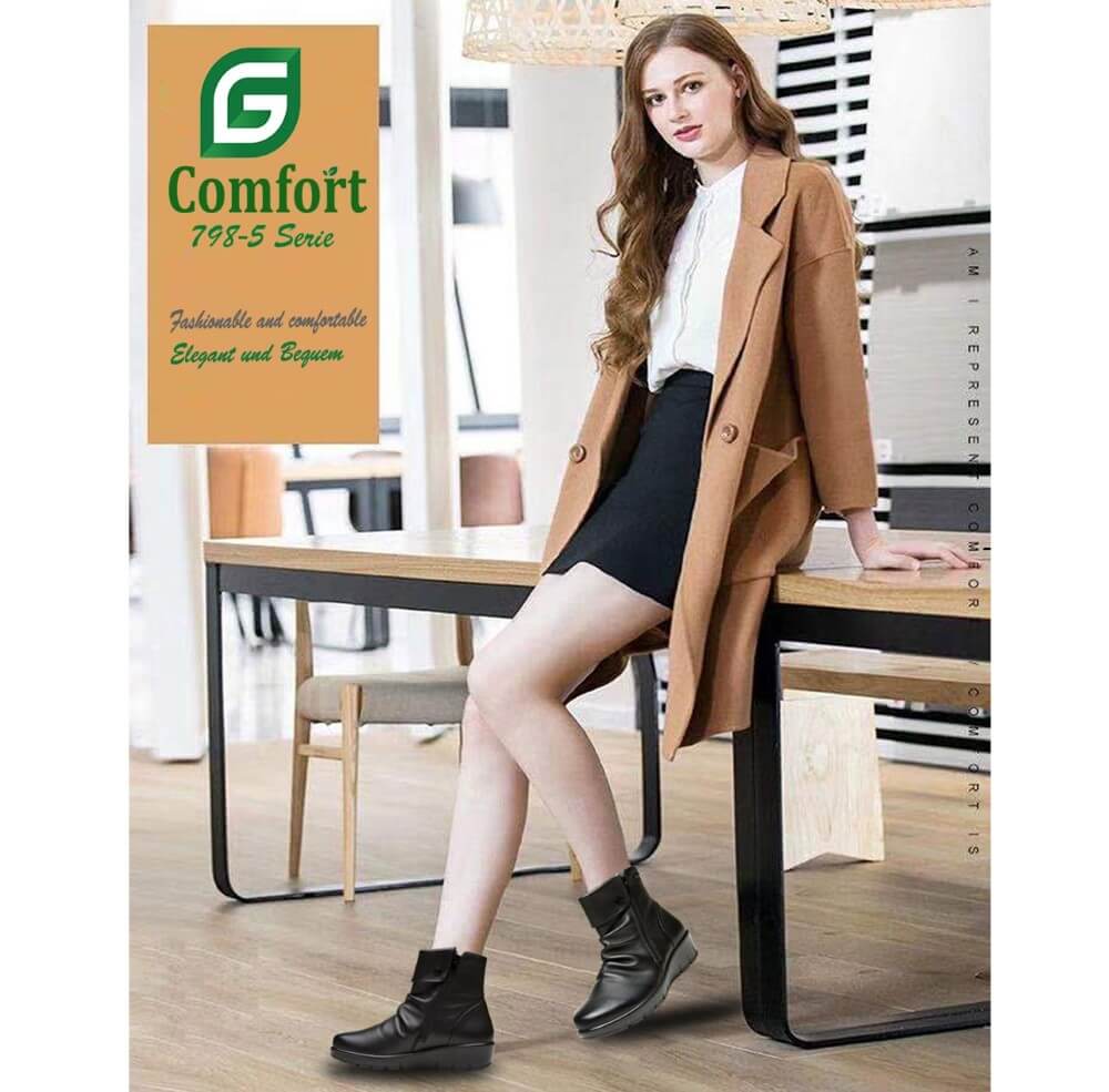 G Comfort 798-5 Ankle Boot H Fit-BLACK