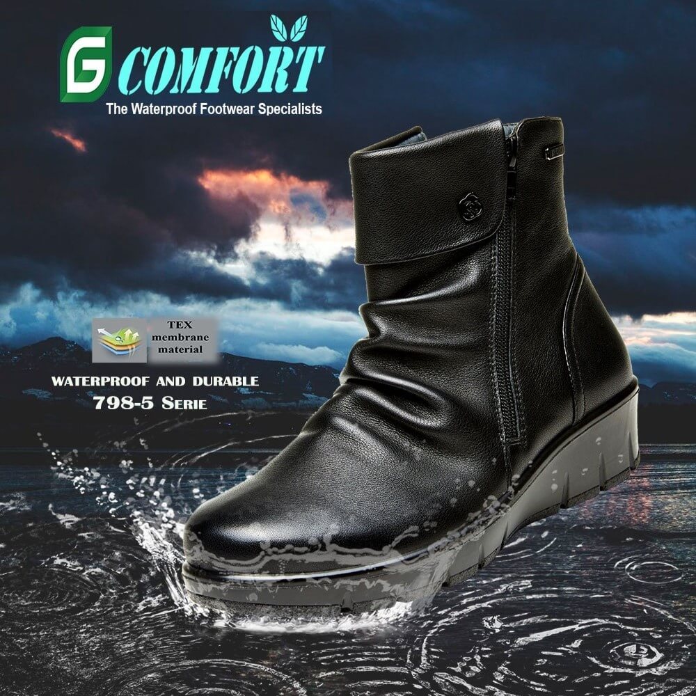 G Comfort 798-5 Ankle Boot H Fit-BLACK