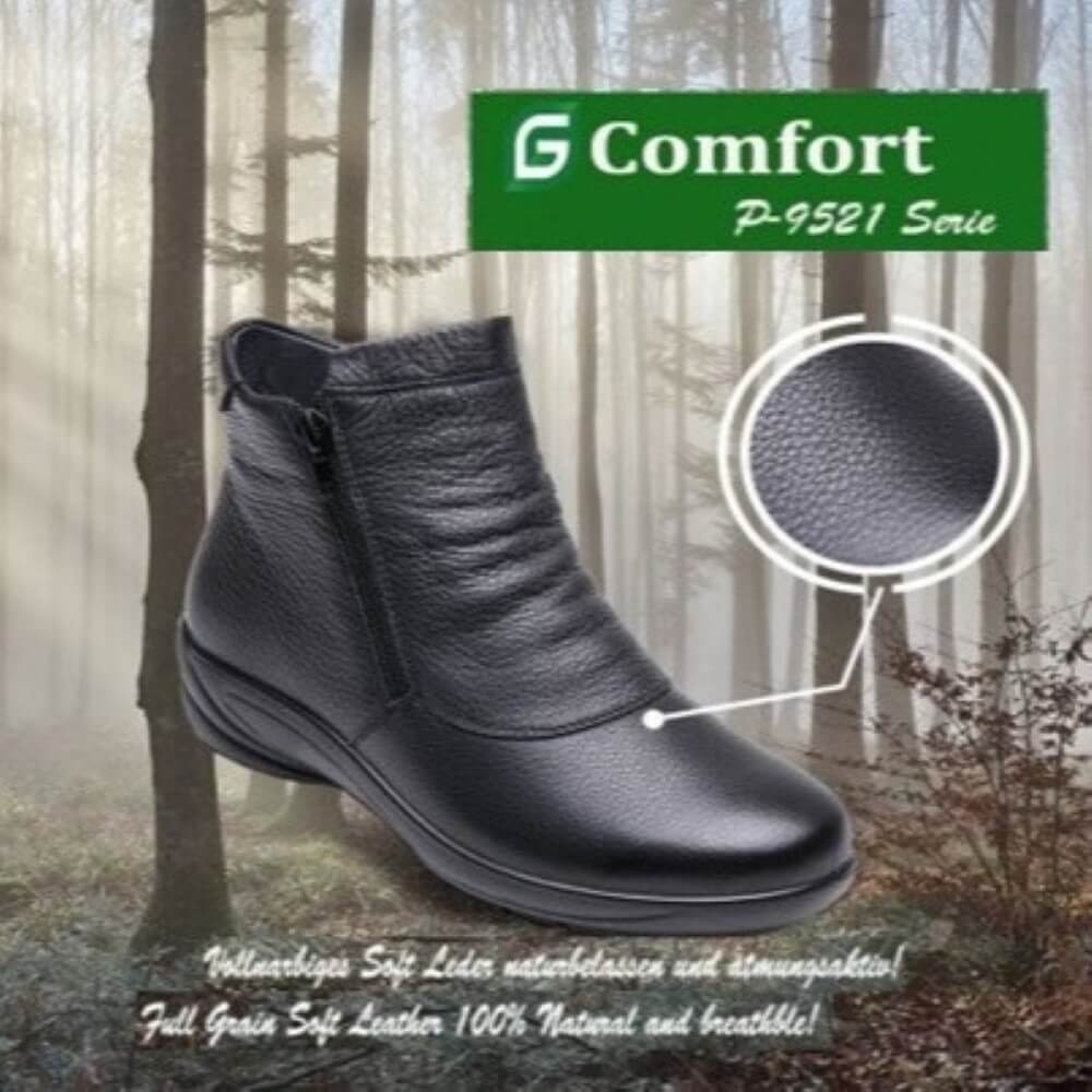 G Comfort P-9521G Double Zip -BLACK