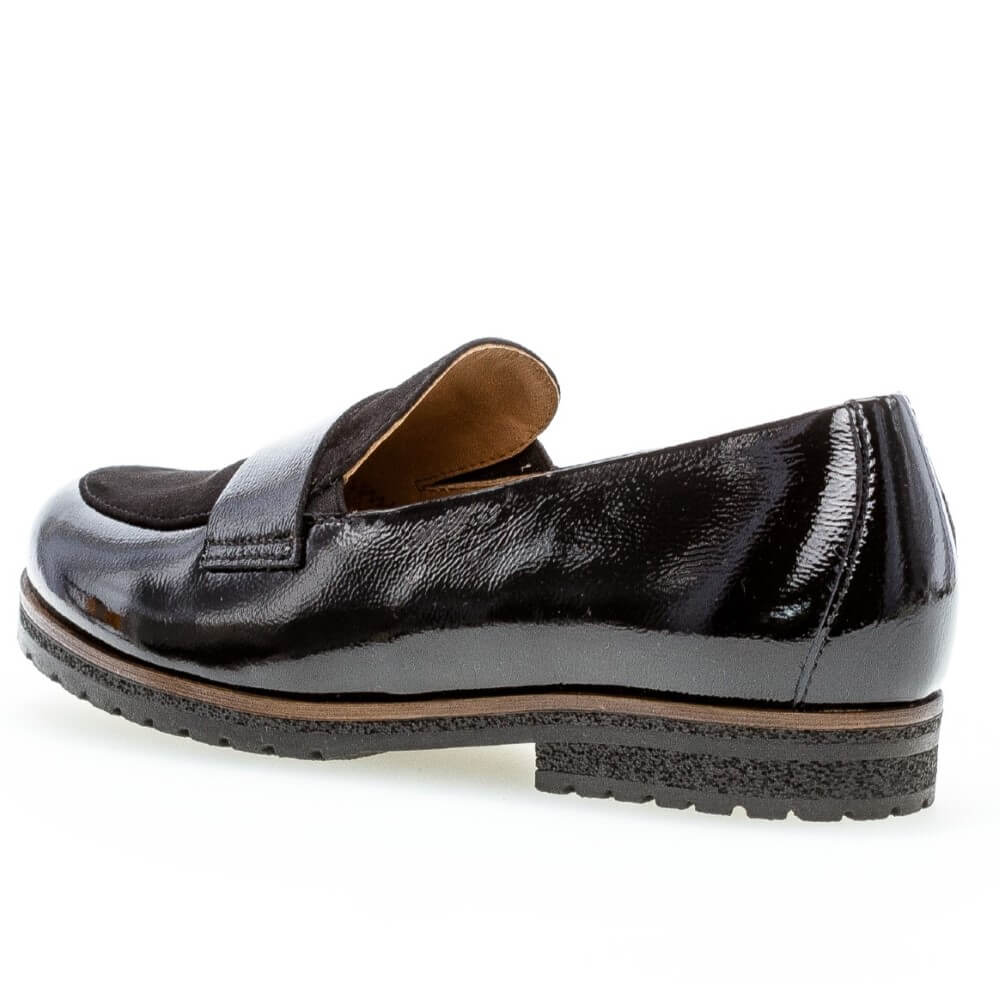 Gabor Elder Leather Loafer 72.042-BLACK