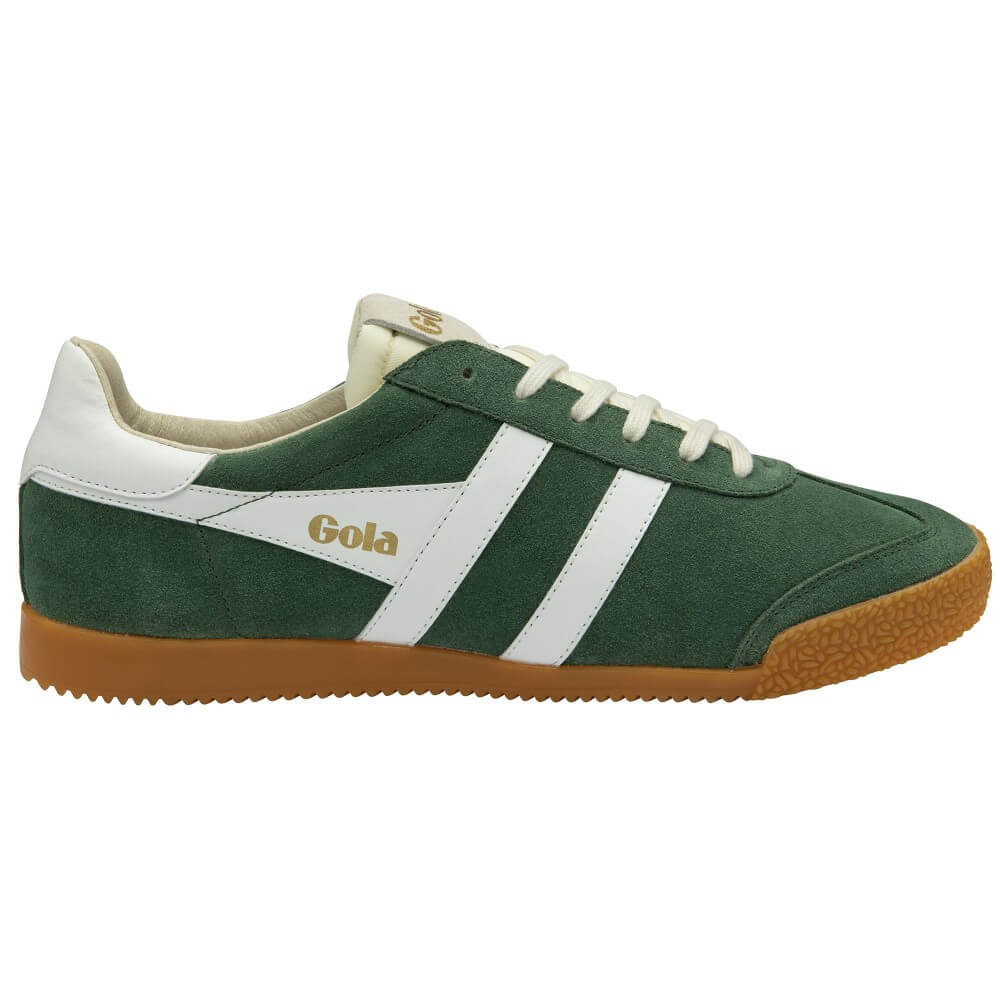 Gola Elan Green and white gum sole sneaker