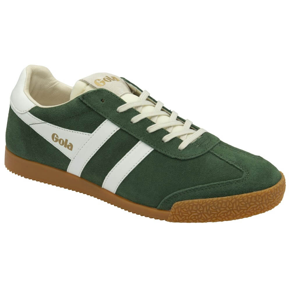Gola Elan Green and white gum sole sneaker