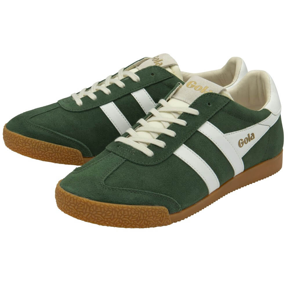 Gola Elan Green and white gum sole sneaker