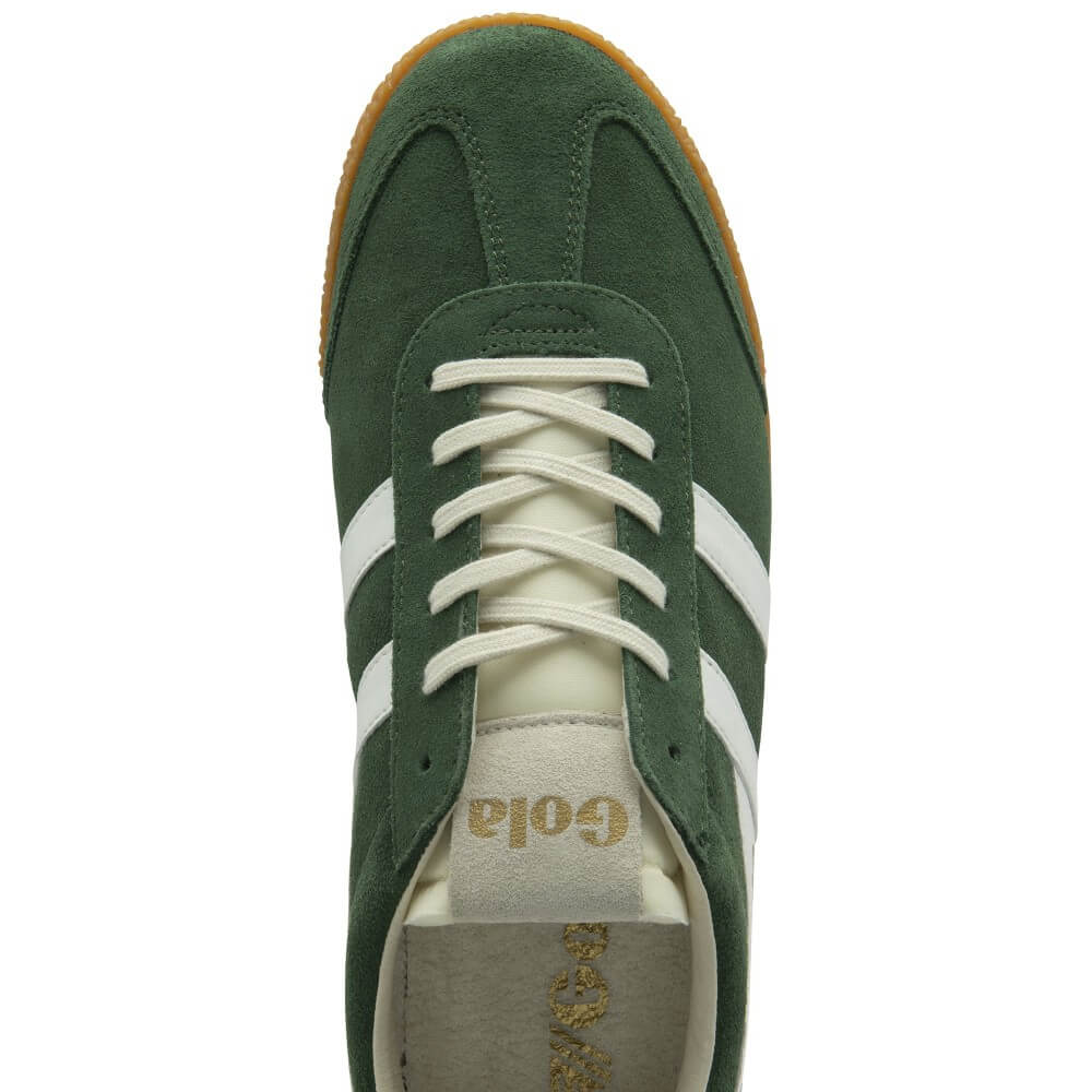 Gola Elan Green and white gum sole sneaker