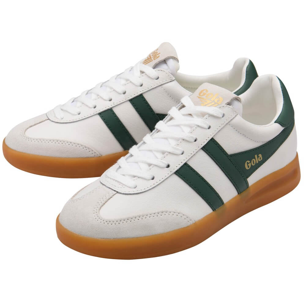 Gola White and Green Gum Sole Sneaker