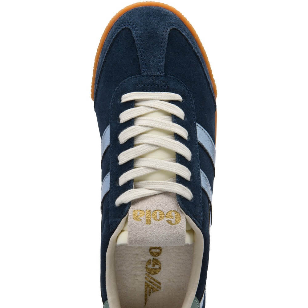 Gola Classics Women's Elan Glitz Trainers Navy/Air/Green Mist