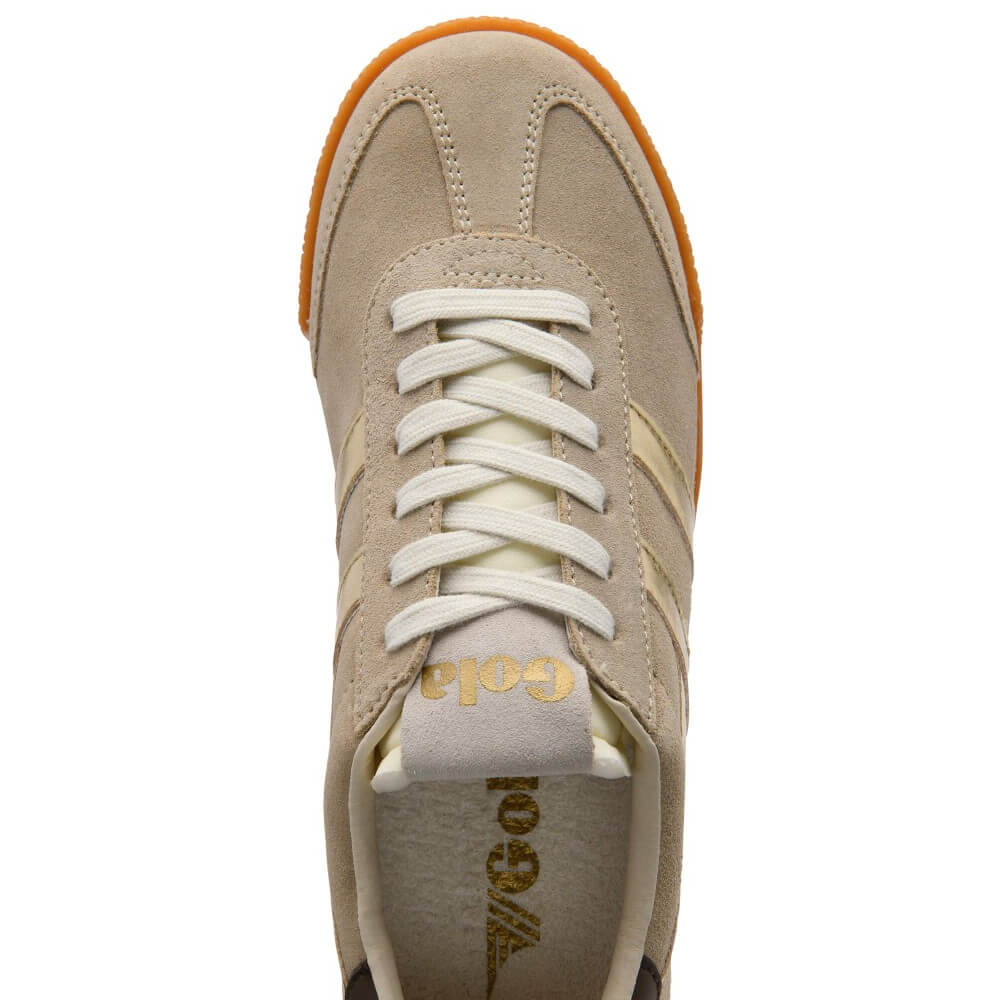 Gola Classics Women's Elan Glitz Trainers Beige/Bone/Gold/Dark Brown