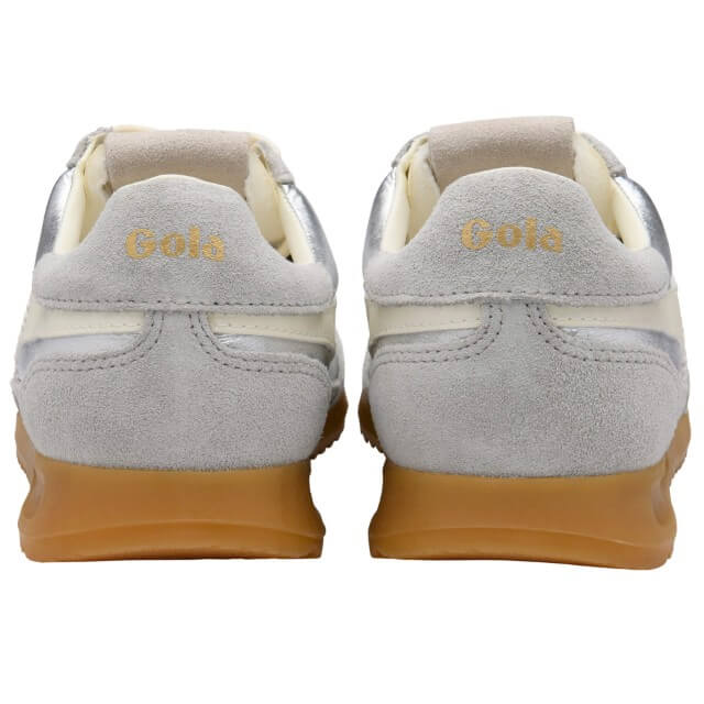 Gola Classics Women's Firefly Metallic Trainers Silver/Off White