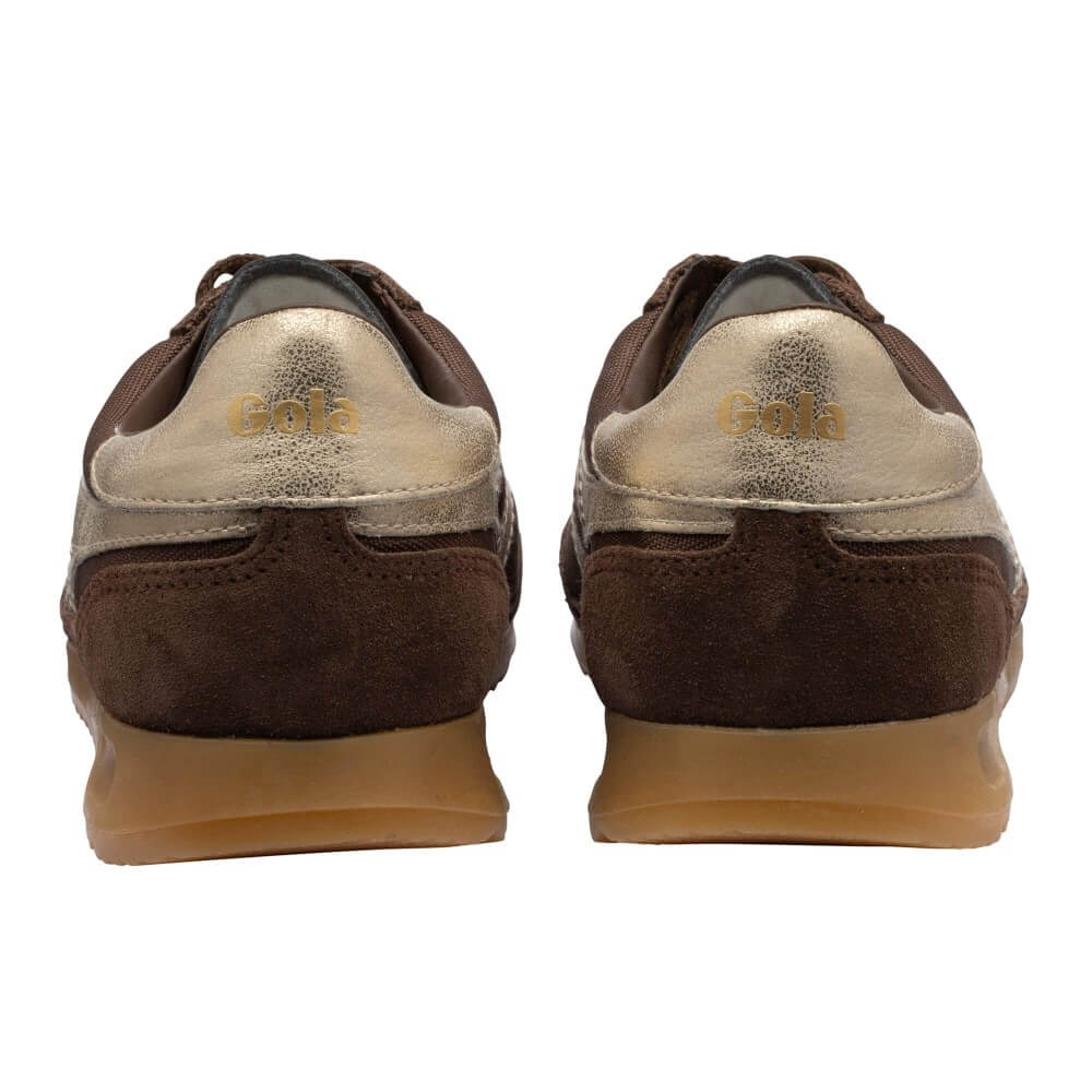 Gola Classics Women's Tornado Trainers Dark Brown/Gold