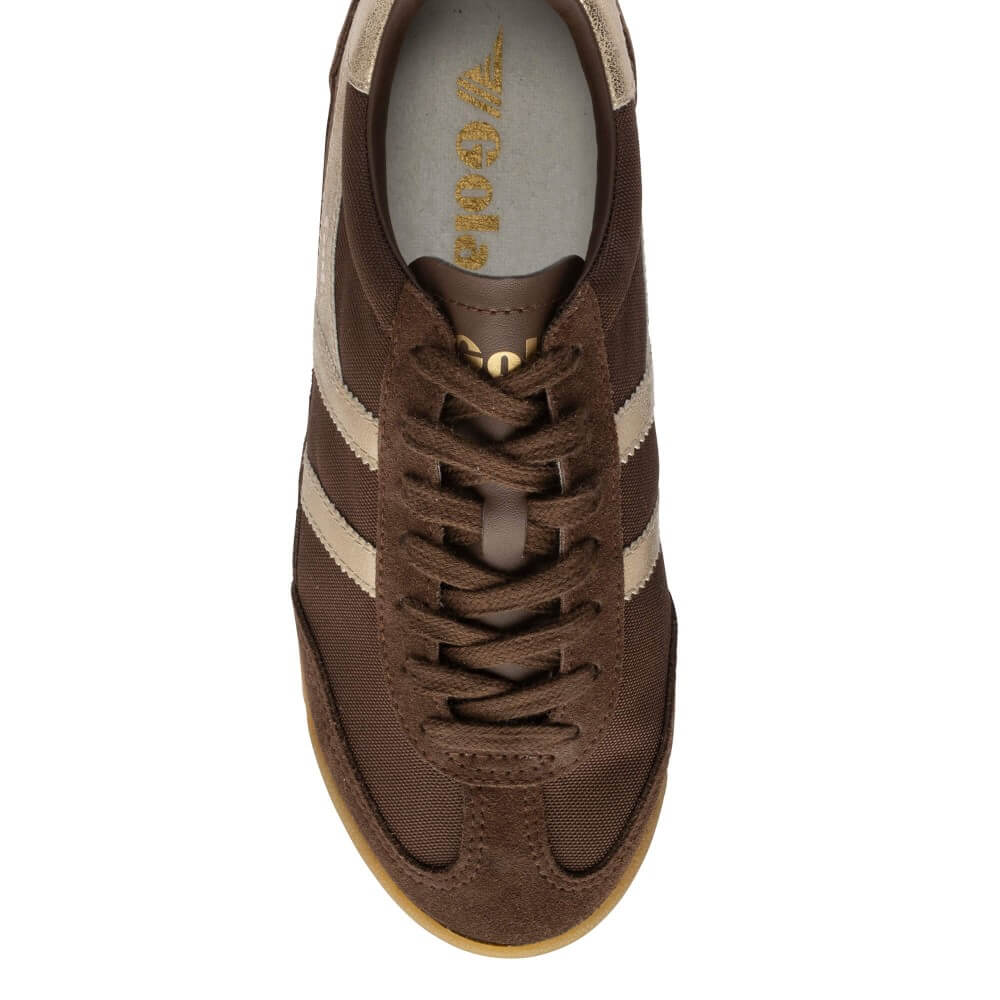 Gola Classics Women's Tornado Trainers Dark Brown/Gold