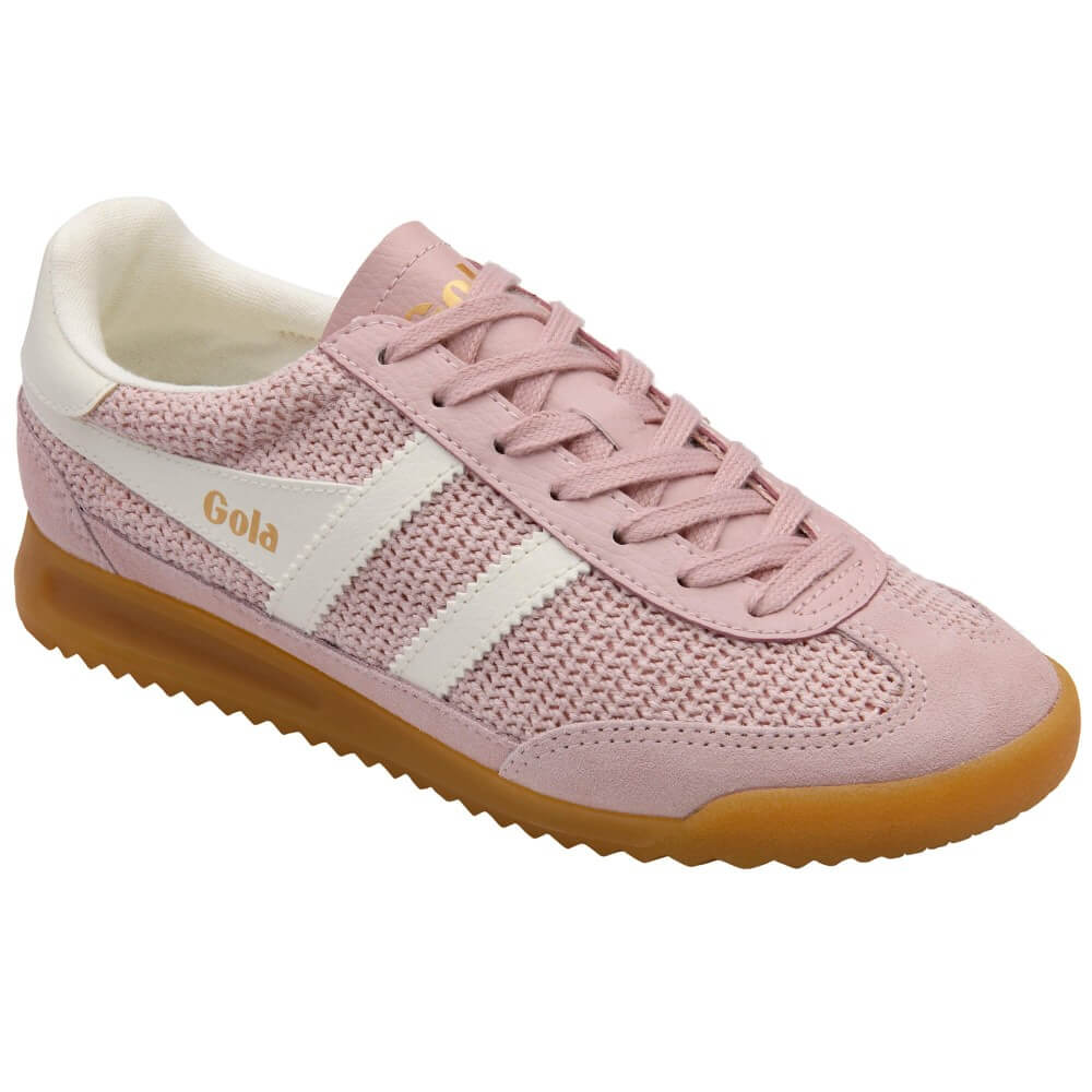 Gola Tornado zephyr Pink sneaker with white sole on a white 