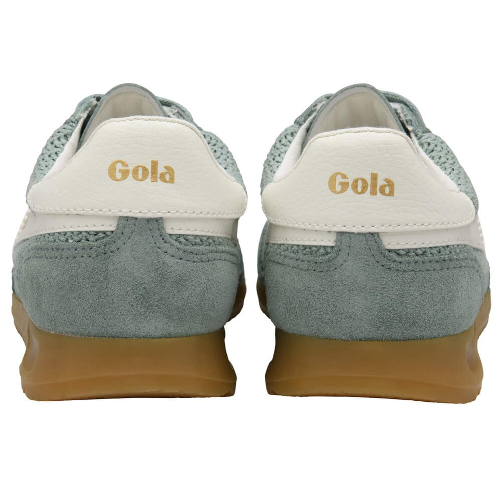 Gola Tornado Zephyr Green sneaker with white sole on a white background