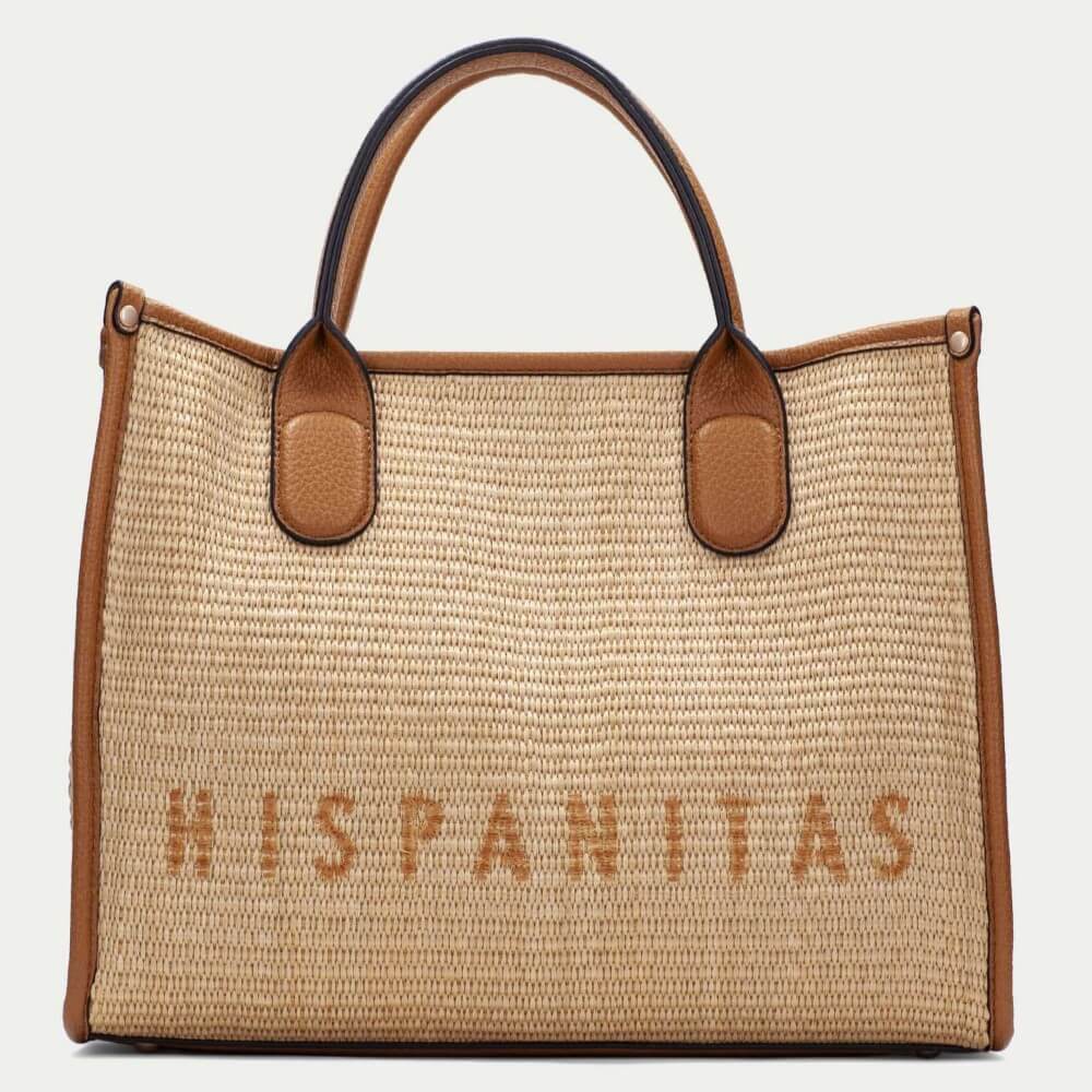 Hispanitas Tote Raffia Bag BV253833 Tan Natural