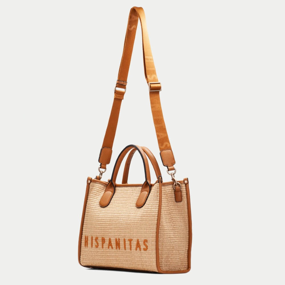 Hispanitas Tote Raffia Bag BV253833 Tan Natural