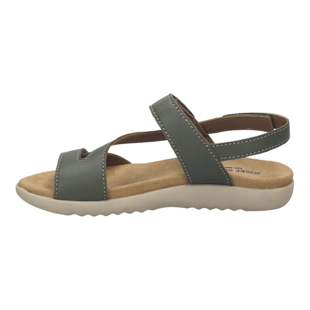 Josef Seibel Khaki Green Velcro Sandal