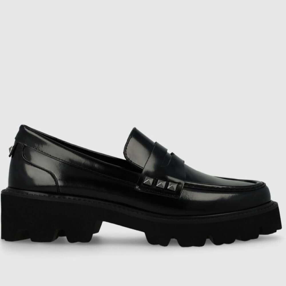 Lodi CE5142 Leather Loafer-BLACK