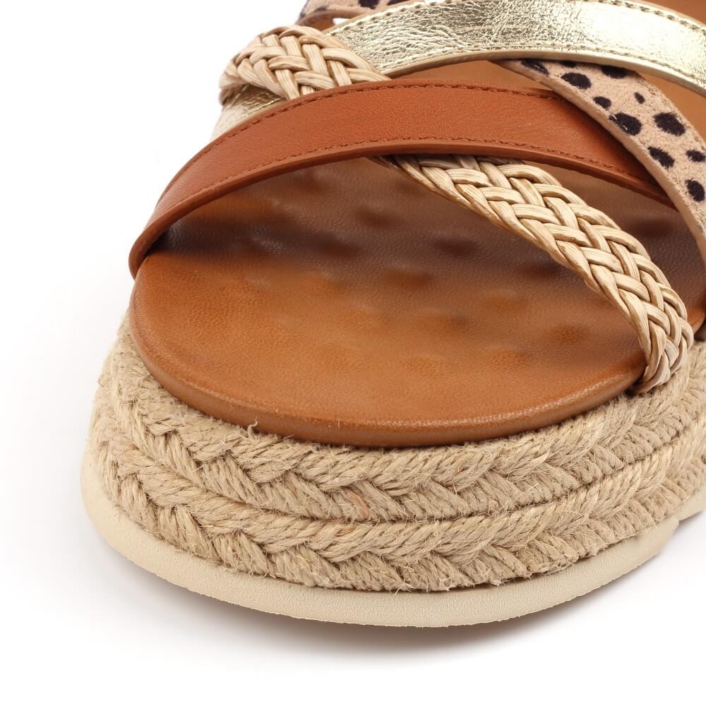 Lunar Flick Platform Tan Multicoloured Sandal