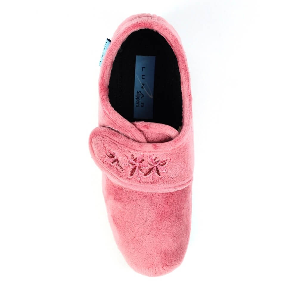 Lunar Heather Paula II Velcro Slipper KLA035 Pink