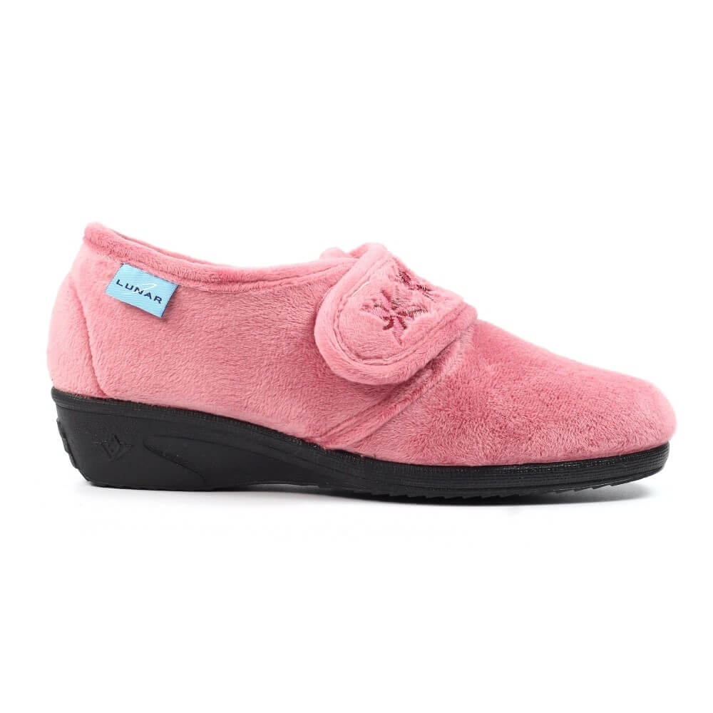 Lunar Heather Paula II Velcro Slipper KLA035 Pink