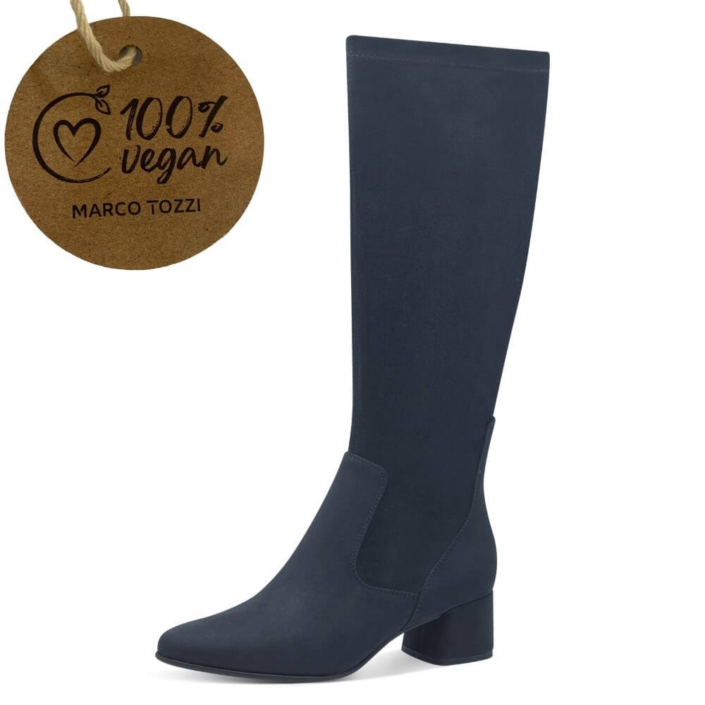 Marco Tozzi 2-25524 Knee High Boots Vegan-NAVY