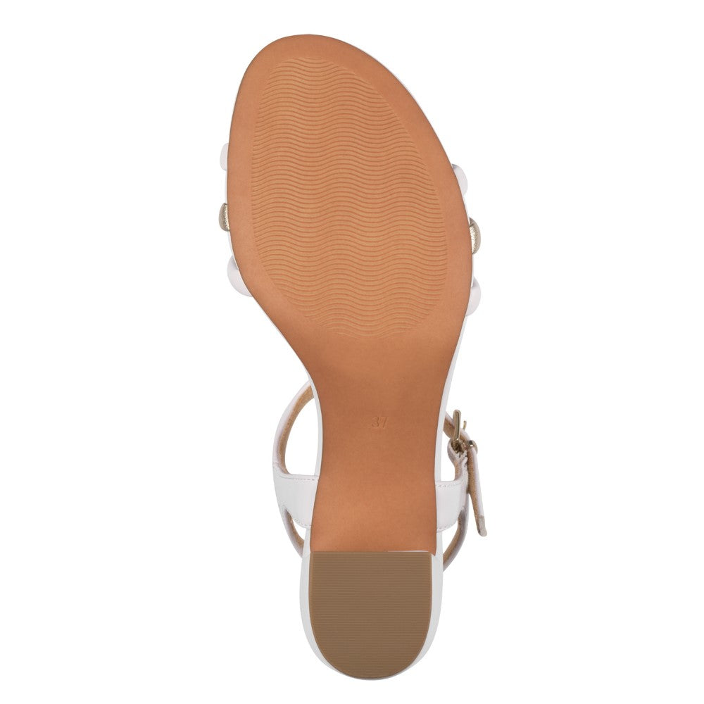Marco Tozzi Block Heel Sandal 2-88300-WHITE