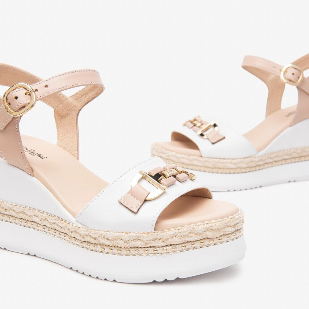 NeroGiardini Wedge Leather Sandals E513552D