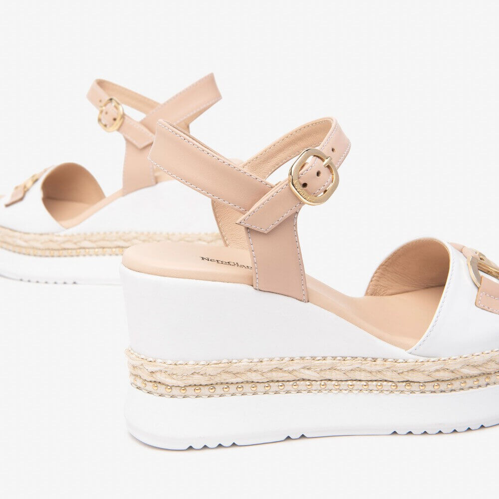 NeroGiardini Wedge Leather Sandals E513552D