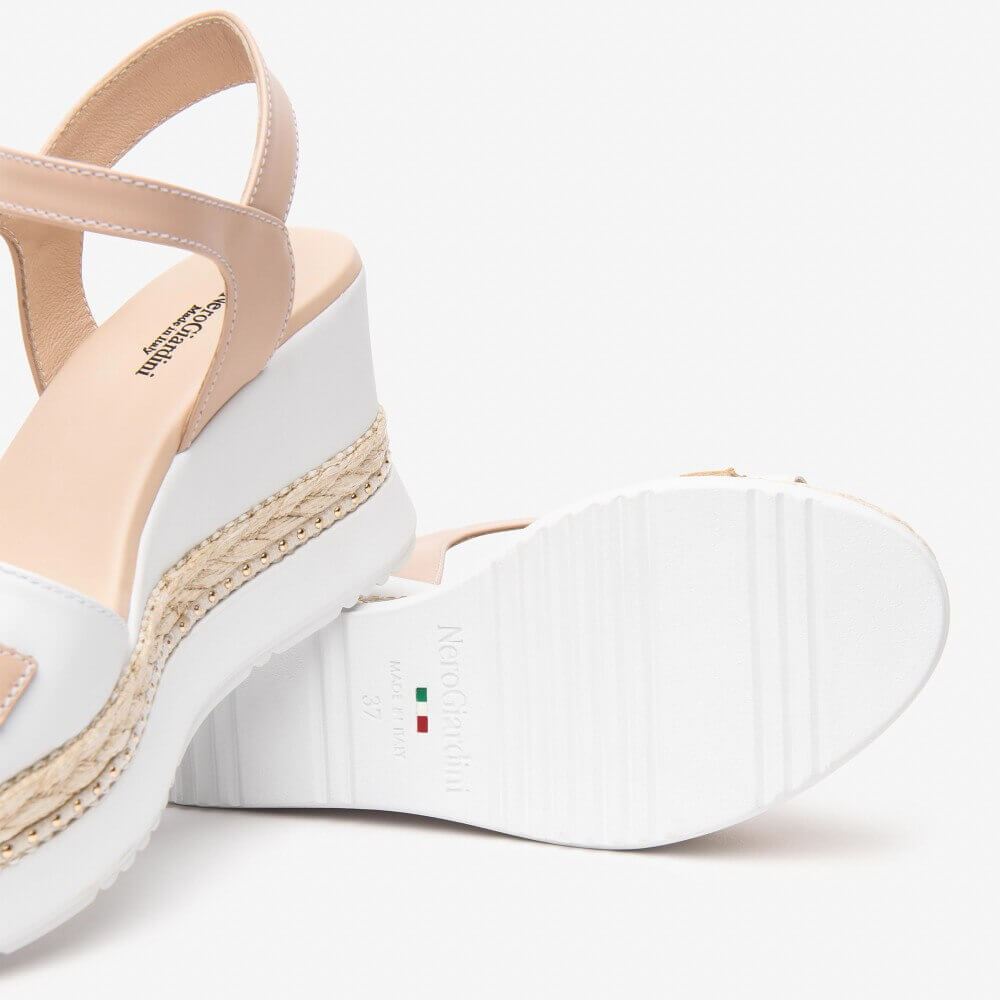 NeroGiardini Wedgge Sandal E513552D-WHITE