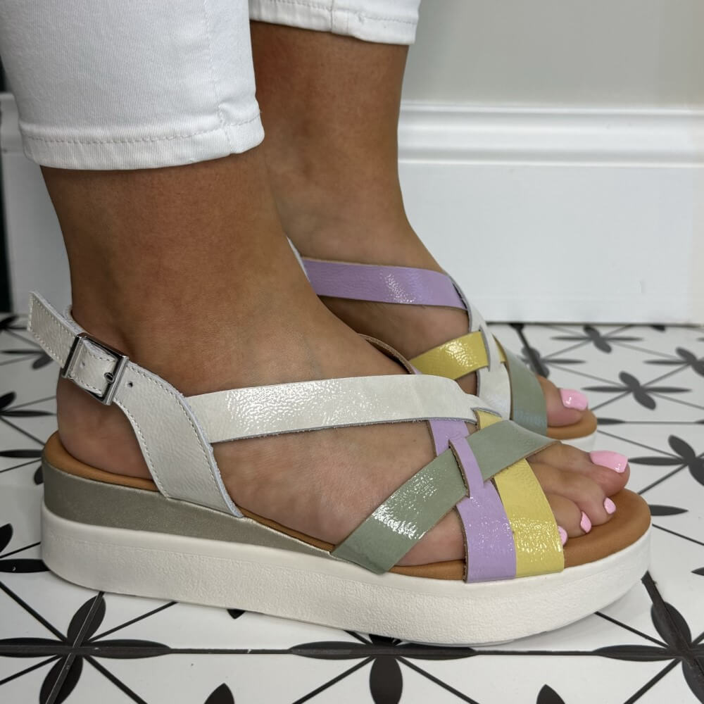 Oh My Sandals! 5418 Wedge Sandal-MULTICOLOUR