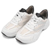 Video of person wearing ara 12-25804 boston White sneakers with black accents on a white background
