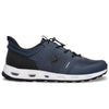Video of Salamander Navy trainer with white sole on a white background